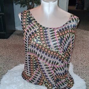 Chic Women's Multicolor Sleeveless Blouse